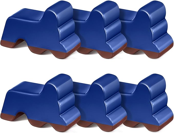 Kigeli 6 Pcs Resin Garden Pot Feet for Outdoor Planters 3 Inch Long 1.5 Inch Tall Flower Handmade Elevator Plant Feet Frost Proof Lifter for 14-20 in Pot(Royal Blue,Classic)
