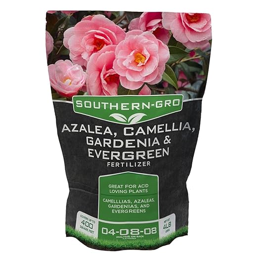 Azaleas, Camellia, Gardenia Fertilizer 04-08-08 – 4lb Bag for Healthier Plants, Greener Foliage, Deep Root Growth – Premium Quality Lawn, Garden, Food Plot Nutrition Booster