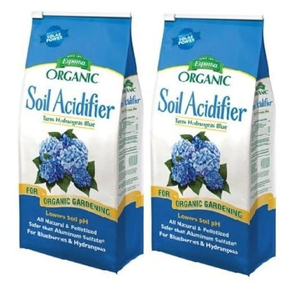 Espoma Organic Soil Acidifier Soil Amendment; Lowers Soil pH and Turns Hydrangeas Blue! Contains Elemental Sulfur and can be Used for Organic Gardening 6 lb. Bag - Pack of 2