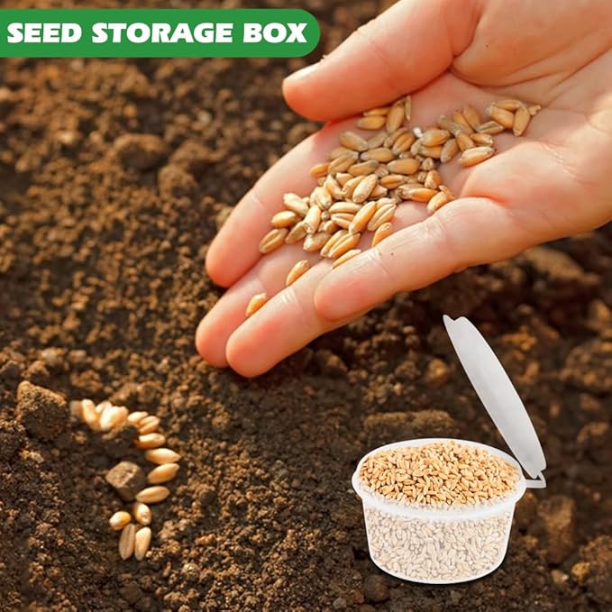 6PCS Mini Seed Spreader Set(Include a Pair of Gloves), 2026 New Small Se-ed Planter Tool, Manual Seedlings Dibber and Widger Set, Seed Sower Spreader Handheld for Tiny Seeds