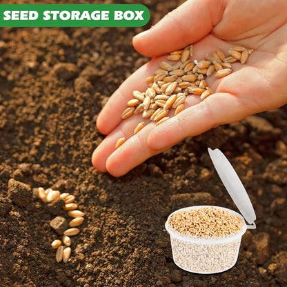 6PCS Mini Seed Spreader Set(Include a Pair of Gloves), 2026 New Small Se-ed Planter Tool, Manual Seedlings Dibber and Widger Set, Seed Sower Spreader Handheld for Tiny Seeds