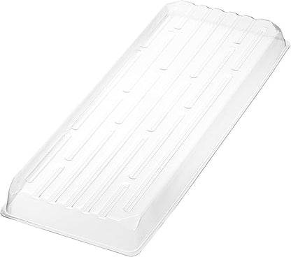 Kingrol 16 Pack Rectangular Plant Drip Trays, Clear Plant Saucers for Indoors, Thick Plastic Window Sill Plant Trays for Flower Pot Planter