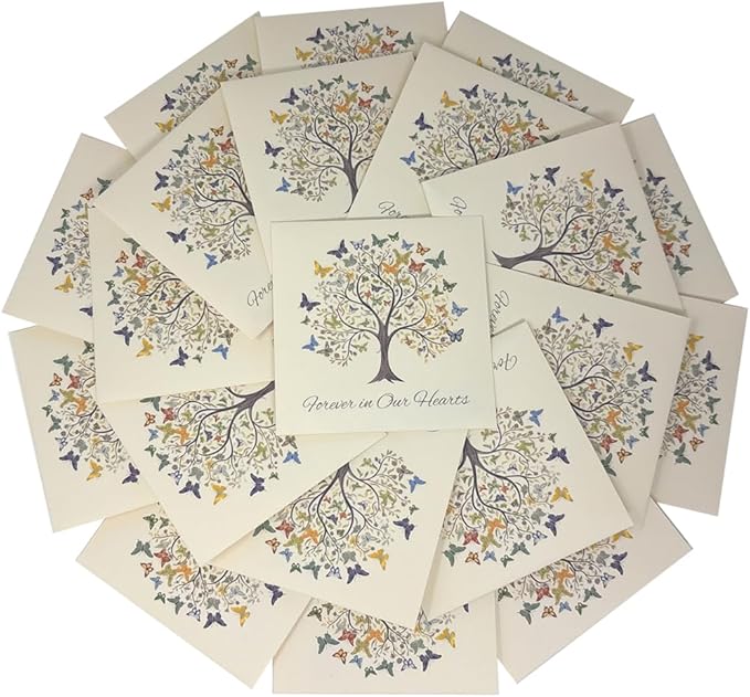 Forget Me Not Seeds - Butterfly Tree of Life Funeral Favors - Prefilled Seed Packets - Ready to Give - Pack of 20