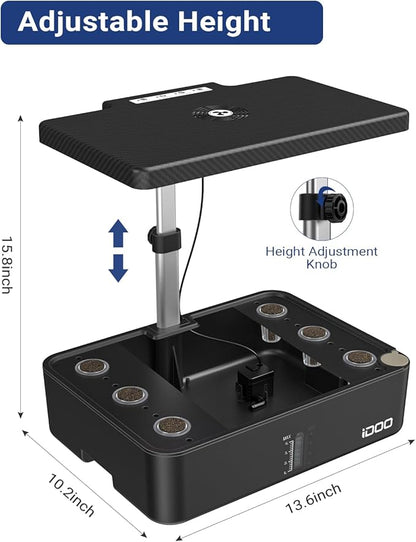 iDOO Hydroponics Growing System Kit 12Pods, Indoor Herb Garden System, with LED Grow Light, Built-in Fan, Auto-Timer, Adjustable Height Up to 11.3", for Home School, for Women Mom, for Christmas Gifts