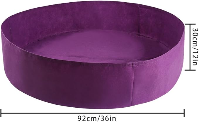 Firlar 2 Pack Fabric Raised Garden Bed, 50 Gallon Grow Bag Planting Bed Round Raised Planter Garden Bed Bag Planter Container for Plants, Herb, Flowers and Vegetables