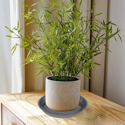 6 Pack of 25 inch Plant Saucer, Plant Tray 20 Inch Round, Plant Saucers for Indoors, Plant Trays for Pots, Flower Pot Saucers, Pot Saucers for Planter 19-26" (25", Gray)