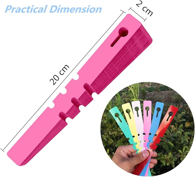 600 PCS Plastic Plant Tree Tags, 6 Color Plant Hanging Labels Outdoor Tags Wrap Around Plant Tree Markers, Hanging Adjustable Nursery Garden Labels and Waterproof Reusable Plant Tags Markers