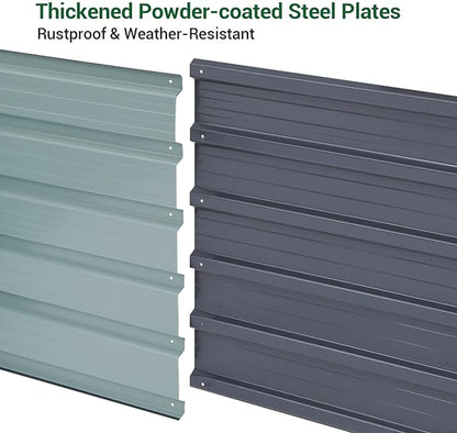 Ohuhu 6x3x1.9FT Metal Raised Garden Bed Outdoor, Reinforced Galvanized Steel Rustproof Planter Box, 100% Non-Toxic, 256 Gal Large Capacity Heavy Duty Raised Beds for Growing Vegetables Flowers Herbs