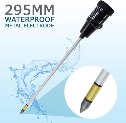 Soil PH Meter, Soil Moisture Sensor Meter, Soil PH Tester Gardening Tool Kits for Plant, Tree, Soil Tester for Moisture Great for Garden, Lawn, Farm, Indoor & Outdoor Use 295mm Long