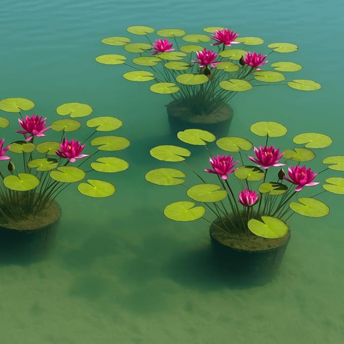 6 Pack Pond Planting Bags, 7.9" Reusable Mesh Aquatic Plant Pots with Reinforced Handles – Breathable Water Lily/Lotus Planter Baskets for Pond, Bog, Aquaponics & Hydroponics