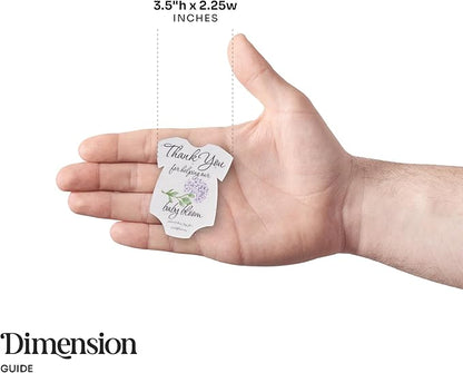 Onesie Seed Paper – 15 Hydrangea Shower Favors for Guests with Wildflower Seeds, Writable & Plantable, Shower Favor Gifts for Guest