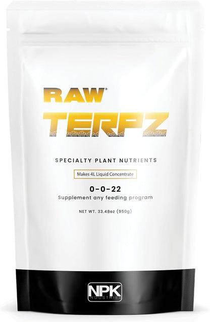 RAW Terpz Water Soluble Potassium Magnesium Fertilizer | Sulfate Mineral Supplement for Bloom Flowering & Fruiting Plants | Chloride Free Potash Formula - 2lb
