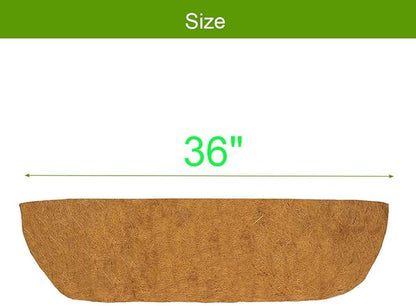 Coco Liners for Planters 36 Inch Trough Coco Coir Coconut Fiber Replacement Liner for Wall Trough Planter
