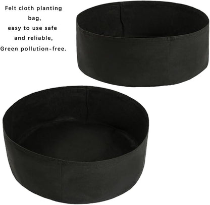 Firlar 2 Pack Fabric Raised Garden Bed, 15 Gallon Grow Bag Planting Bed Round Raised Planter Garden Bed Bag Planter Container for Plants, Herb, Flowers and Vegetables, Black