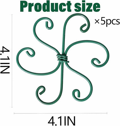 5PCS Monstera Plant Support Hook - 4.1 * 4.4IN, Durable Flexible Stabilizers for Indoor Plants, Metal Stem Supports and Leaf Holders, Easy Tool-Free Operation, Ideal for Fishbone Cactus Care