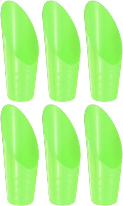 6-Pack Bonsai Soil Scoops, Plastic Garden Soil Scoops Bucket Shovel Potting Scoopers for Transplanting/Flower Planting/Plant Succulent, Colorful Small Gardening Tools [Green]