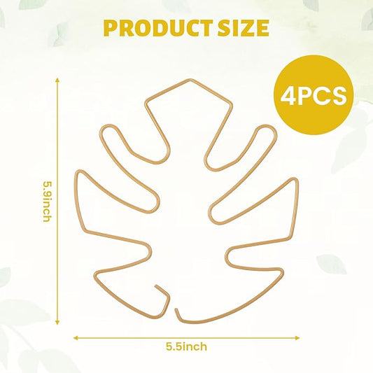 4 PCS Monstera Plant Support, Plant Support Stakes for Indoor Plants Plant Stem Support Metal Monstera Plant Stabilizer Holder Plant Clips for Climbing Plants Support for Thriving Growth