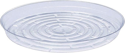 Curtis Wagner Plastics Drip Pan Plant Saucers (5-Pack) - Clear, Round (Diameter: 11" Base, 12" Top, 1.25" Depth) Thin Plastic Planter to be Used as Indoor Pot & for Outdoor Plant Pots