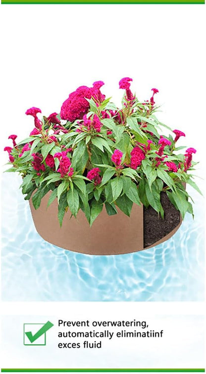 Ulalaza 3PCS Potato Grow Bags with Flap Plant Grow Bags Fabric Multi Ribbon Potato Bag Tomato Vegetable Growth Non-Woven Felt Planting Bag Transparent