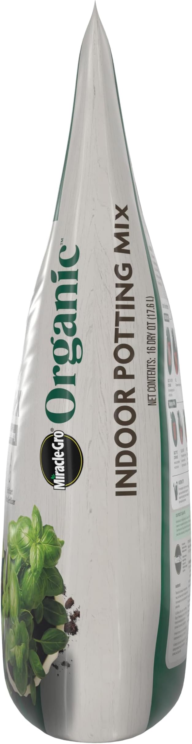 Miracle-GRO Organic Indoor Potting Mix, Protects Against Over and Under Watering, for Indoor Container Plants, Houseplants and Starter Plants, OMRI Listed, 16 qt., 2-Pack