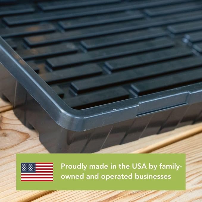 Bootstrap Farmer 1020 Trays - Extra Strength No Holes, 30 Pack, Reusable Deep Plant Nursery Trays for Propagation Seed Starter, Plant Germination, Seedling Flat, Fodder