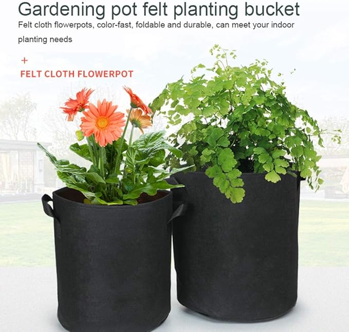 50 Gallon Grow Bags/Aeration Fabric Pots with Handles, Plant Grow Bag Aeration Fabric Pots with Handles Plant Container for Garden Planting