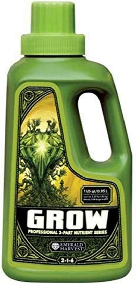Emerald Harvest 723870 Grow Quart/0.95 Liter (12/Cs) fertilizers, 0.95 L, Natural