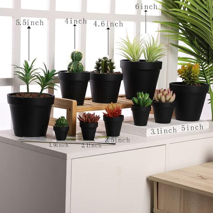 Yishang 1.9 Inch Tiny Black Terracotta Pots Pack of 72-Small Mini White Clay Pots with Drainage Holes Flower Nursery Terra Cotta Planter for Tiny Cactus,Herb,Succulent Plants,Crafts
