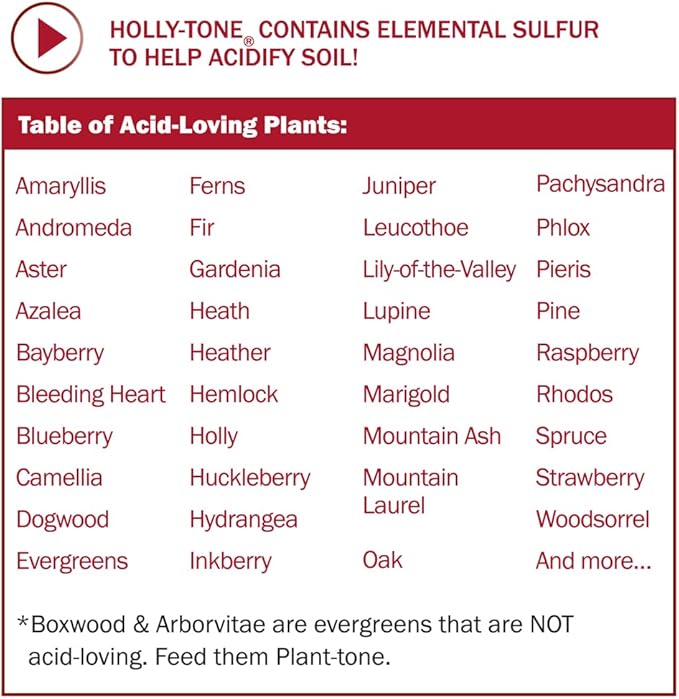 Espoma Organic Holly-Tone 4-3-4 Natural & Organic Evergreen & Azalea Plant Food; 4 lb. Bag; The Original & Best Fertilizer for All Acid Loving Plants Including Rhododendrons & Hydrangeas