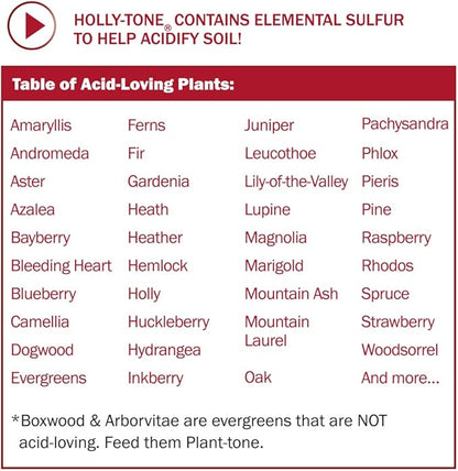 Espoma Organic Holly-Tone 4-3-4 Natural & Organic Evergreen & Azalea Plant Food; 4 lb. Bag; The Original & Best Fertilizer for All Acid Loving Plants Including Rhododendrons & Hydrangeas