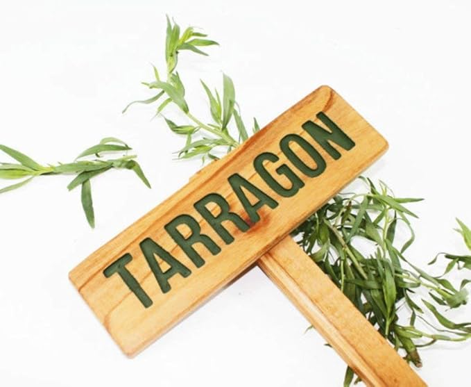 Tarragon Herb Garden Sign, Painted & Oil Sealed Cedar Wood: Hand Routed, Herb Plant Marker, Garden sign, Custom Garden Sign,