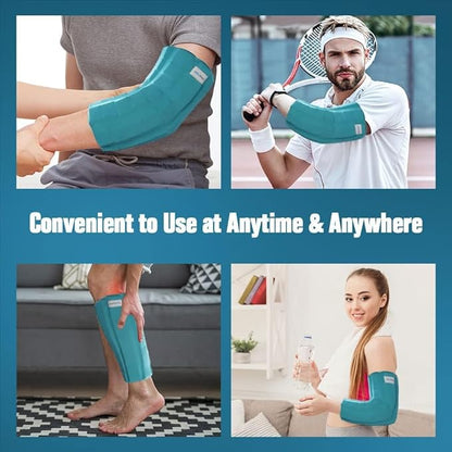 Elbow Ice Pack Wrap for Tendonitis & Tennis Elbow, 2 Hours Long Lasting Cold Compression Flexible Ice Pack Sleeve, Pain Relief for Golfers Arm, Arthritis, Injuries