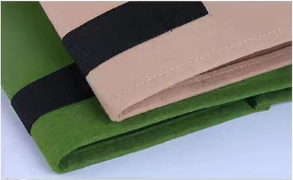 Ulalaza 5PCS Potato Grow Bags with Flap Plant Grow Bags Fabric Multi Ribbon Potato Bag Tomato Vegetable Growth Non-Woven Felt Planting Bag Transparent