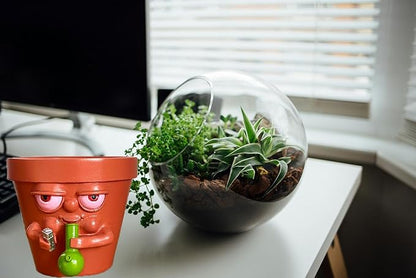 Pure Compression 2 Pack Extra Large Smoking Planter Pot for Succulents - Cool Plant Pots Stoner Gifts for Men - Fun Garden Succulent Pot