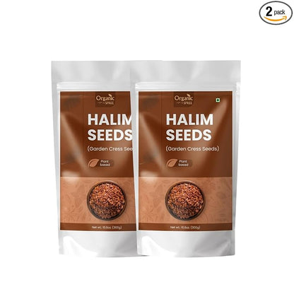 Organic Spree Halim Seeds 300gm (10.6oz) | Garden Cress Seeds | Lepidium Sativum | Pure and Natural- Pack of 2