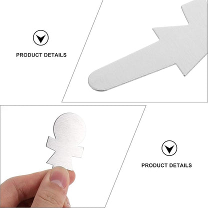 50pcs Metal Plant Label Plants Sticks Tags Gardening Labels Metal Flower Gardening Art Stainless Steel Marking Tags