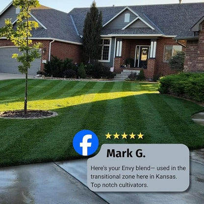Envy Turf Type Tall Fescue Grass Seed (25 lbs.) - 100% Weed Free - Drought Tolerant - Disease Resistant - Dark Green Color Non-Returnable
