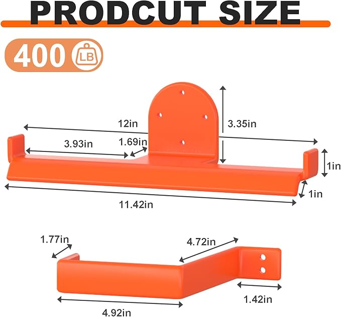 2 Pack Backpack Blower Rack, Heavy Duty Anti-Scratch Leaf Blower Hanger with Hose Holder, Backpack Sprayer Wall Mount for Garage, Warehouse & Outdoor Tool Storage
