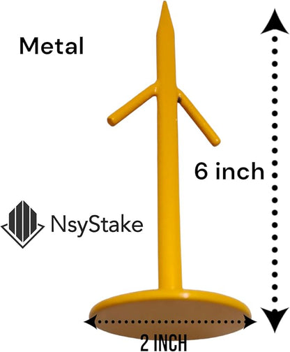 6 Yellow Arrow Survey Markers | Survey Stakes | Property Line Markers | Land Marker in Yellow Color | Ground Markers Stakes