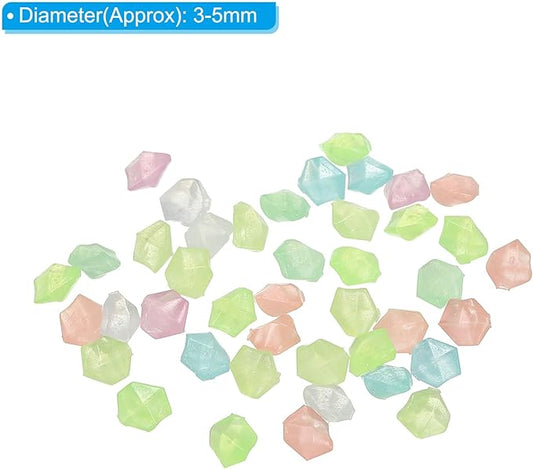 MECCANIXITY 10000pcs Glow Rocks 3-5mm Glow Pebbles Decoration in The Dark Luminous Stones Decor DIY Decorative Multicolored for Garden, Potted Plant, Fish Tank
