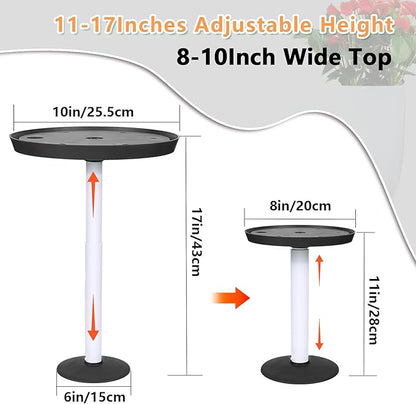 Adjustable Height Planter Inserts for Large Pots, Portable Planter Filler Plant, Lift Inserts for Indoor Outdoor Tall Taper Flower Pot, (11-17” Rise, 6" Base, 8" or 10" Top) (Black, shorts)