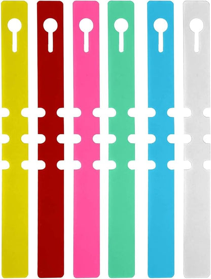 KINJOEK 1200 PCS 6 Colors Plant Tags Labels, Hanging Adjustable Wrap Around Waterproof Plastic Plant Tags Markers for Garden Outdoor Indoor Plants Flowers Tree Identifying Various, 2x20cm