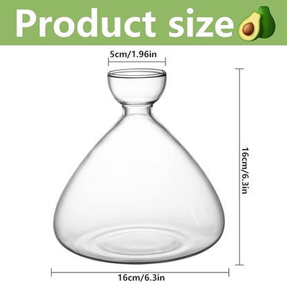 moonoom Avocado Seed Starter Vase,Avocado Vase for Growing,Avocado Seed Growing Kit Plant Glass with Avocado Stickers Gift for Gardening Lover