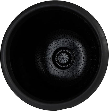 The HC Companies Sevilla Flower Planters - Outdoor & Indoor Planter - Round Self Watering Plant Pots for Herbs & More (12”, Black, Pack of 1)