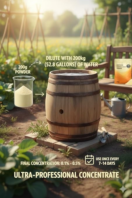 Chitosan Oligosaccharide - Purity >99.5% Soil Activator & Soil Conditioner Water-SolubleFertilizer Powder 200g,for Plants, Garden Fertilizer, Fruits and Vegetables (for Fertilizer Use Only).