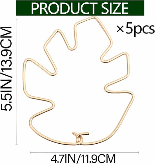 Monstera Plant Stem Support System - 5 Piece Set (5.5x4.7in) | Durable Plant Support Stakes for Climbing Plants & Fishbone Cactus | Ideal Leaf Stabilizer for Indoor Plants & Monstera Care