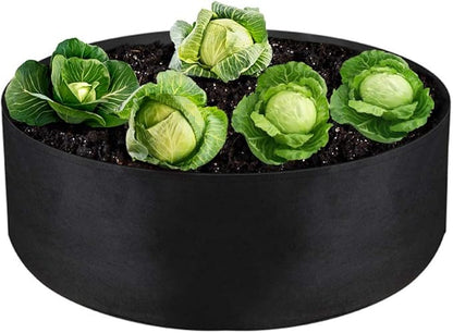 15 Gallon Large Grow Bag, Heavy Duty Fabric Round Raised Garden Bed Planter Pots for Planting Herb Flower Vegetable Potato Plants (24" D x 8" H, Black)