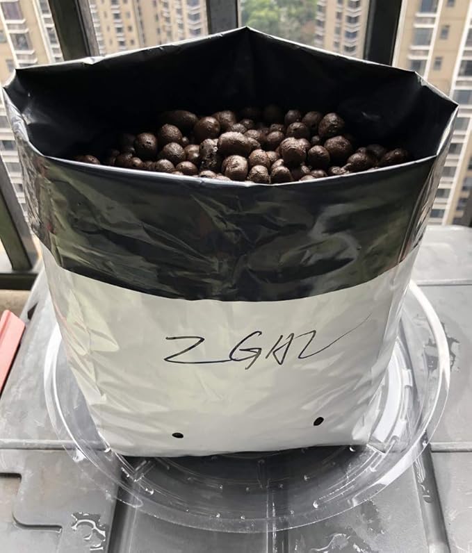 HORTIPOTS 2 Gallon Black White Panda Grow Bags (Pack of 50)