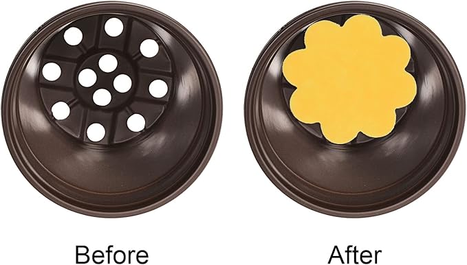 PATIKIL 3 Inch Plant Pot Hole Pad, 30 Pack Non-Woven Fabric Flower Shape Bonsai Bottom Soil Mat, Yellow