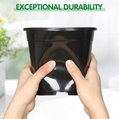 2/3/5/10 Gallon Pots for Plants, Sturdy Plastic Nursery Pots with Drainage Holes, Plant Pots for Seedlings, Vegetables, Succulents, Cuttings